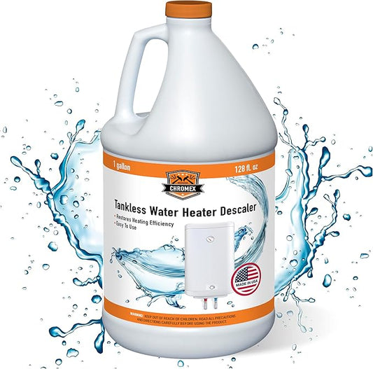 Chromex Tankless Water Heater Descaling Solution | Highly Effective Descale (4 gallon) (4)