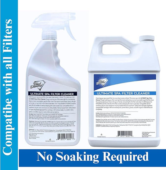 Black Diamond Stoneworks Ultimate Spa Filter Cleaner Fast-Acting Spray. Works Instantly on Hot Tub & Pool Filters Leaving Behind no Sticky Residue. Prolongs Filter Life and Pool Equipment. No Soaking