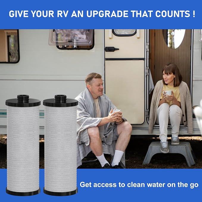 KW1 RV Water Filter – High-Capacity Replacement Compatible with WaterPur KW1a nd Neo-Pure NP-KW1 for Built-In RV Water Filtration Systems, 2-Pack