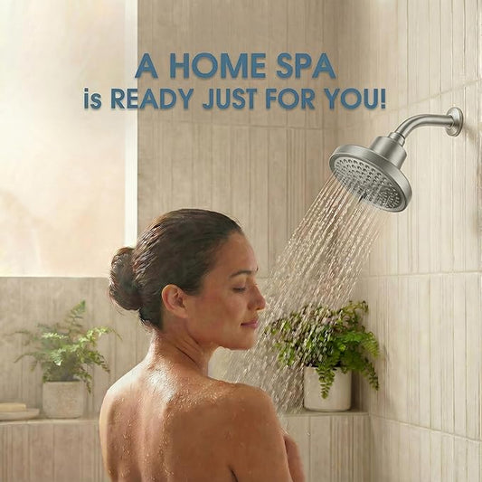 Fixed Shower Head & Filter COMBO ! Anti - Chlorine Hard Water Filtered Shower Heads- 7 Sprays High Pressure Showerheads with 25 Stage Filtration (Brushed Nickel)