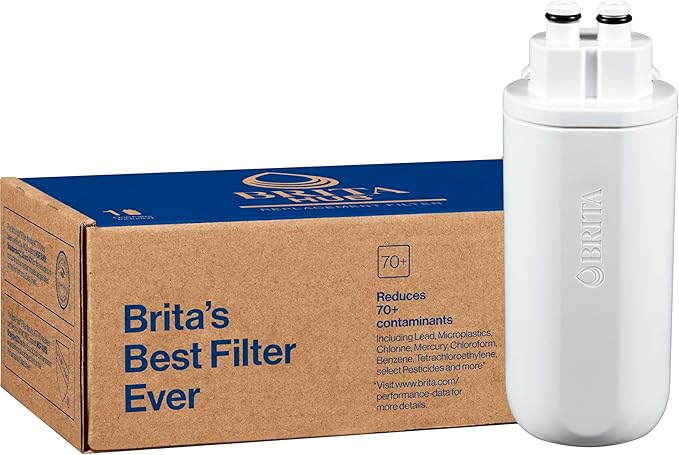 Brita Hub Replacement Water Filter,BPA-Free,Replaces 900 Plastic Water Bottles,Lasts Six Months or 120 Gallons,Includes 1 Filter,Kitchen Essential,White,(Pack of 6)