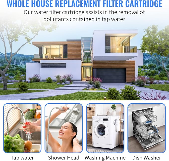 CFS String Sediment Water Filter Cartridge for Pelican PC-100 EZ, PC40 | Includes O-Ring, 10" Whole House Filter for Pelican PC600 PC1000 NS3 NS6 PSE1800 PSE2000 WF4 WF6 WF8 WF10