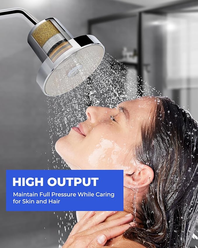 Replacement Filter Cartridge Compatible with JOLIE Filtered Showerhead,Removes Heavy Metals, Chlorine & Odor, High Pressure Shower Filter for Healthier Hair & Skin(4 pcs)
