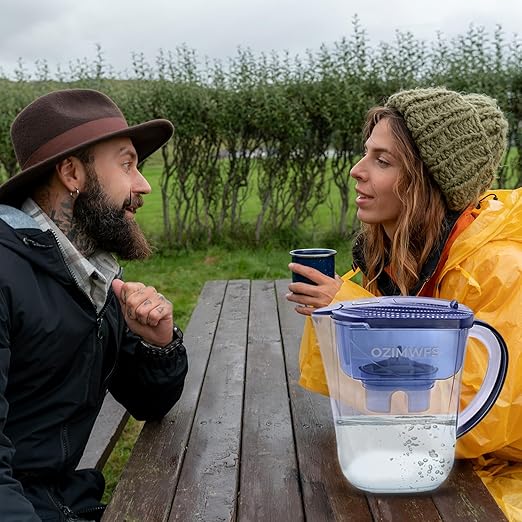 3.5L Alkaline Water Filter Pitcher - 2 Filters Included, BPA Free, Multi-Stage Filtration System for pH Improvement and Purification