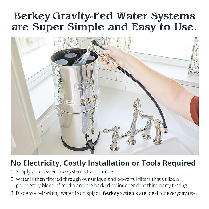 Set of 2 Berkey Authentic Black Berkey Elements (BB9-2) and 2 PF-2 Fluoride Reduction Elements - Combo Pack