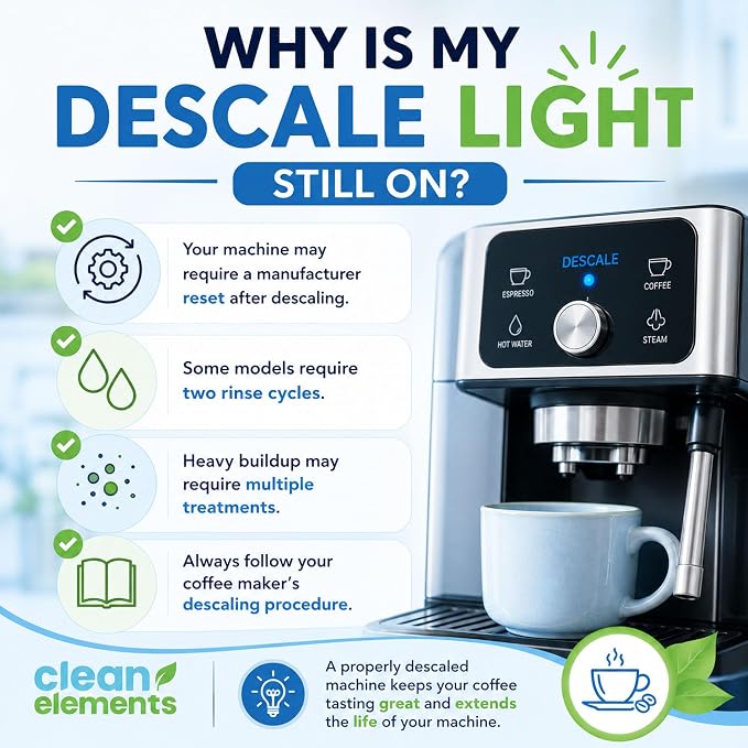 Coffee Maker Cleaner & Descaler Tablets for Pot & Machine, 48 Ct
