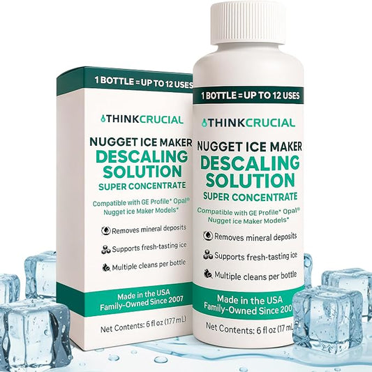 Think Crucial Up to 15 cleans SUPER Concentrate for GE Profile Opal® Ice Maker Descaler – 6 oz - Clean Mode Ready – Unscented, Hot-Water Mix – Multiple Uses per Bottle