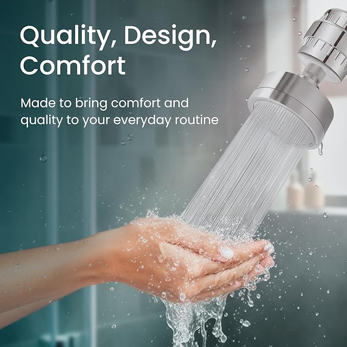LAIFsolutions Swivel Shower Head for Vortex-Action Shower Filter – Advanced Purification with Copper-Zinc KDF for Hard Water – Reduces Chlorine & Heavy Metals – Revitalizes Skin & Hair (Sprayer)