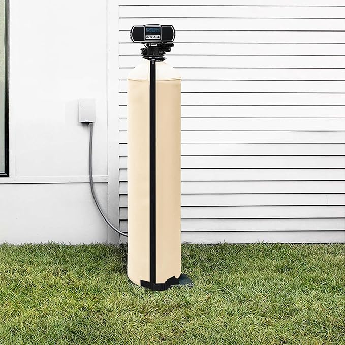 Bitubi Water Softener Neoprene Sweat Jacket, Outdoor Water Softener and Filter Tank Cover to Prevent Sweating, Water Softener Insulated Cover (9x48, Beige)