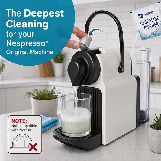 2-in-1 Compatible Nespresso Cleaning Kit | 5 Cleaning Capsules & 5 Original Urnex Dezcal Descaler Sachets | Compatible with Nespresso Original Machines like Pixie Citiz Inissia and more