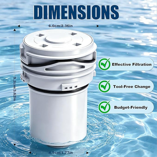 Replacement Filter Cartridge for Delta Clarifi Shower Head Compatible with Model 7RC100 Shower Filter (1 Pack)