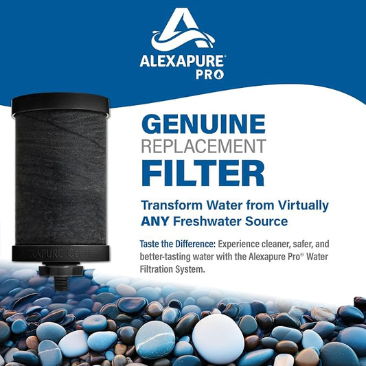 Alexapure Pro Genuine Replacement Filter, Water Filter for Alexapure, Water Filter for Emergency Preparedness, Contaminated Water, Clean Water for Emergencies, Survival