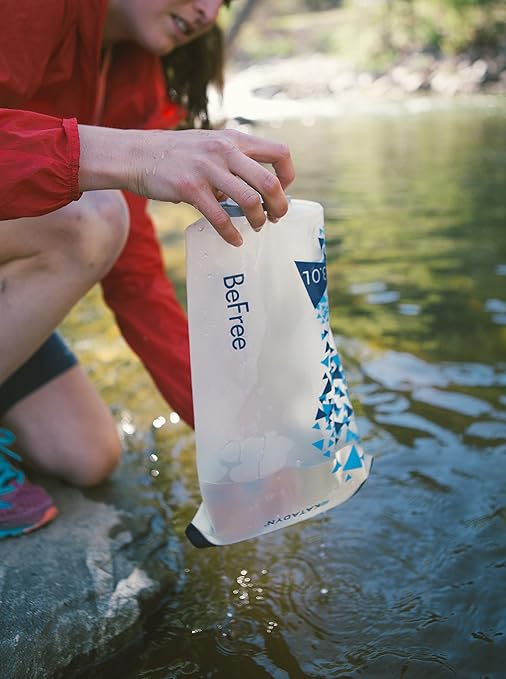Katadyn BeFree 3.0L Water Filter, Fast Flow, 0.1 Micron EZ Clean Membrane for Personal or Small Group Camping, Backpacking or Emergency Preparedness (8019640)