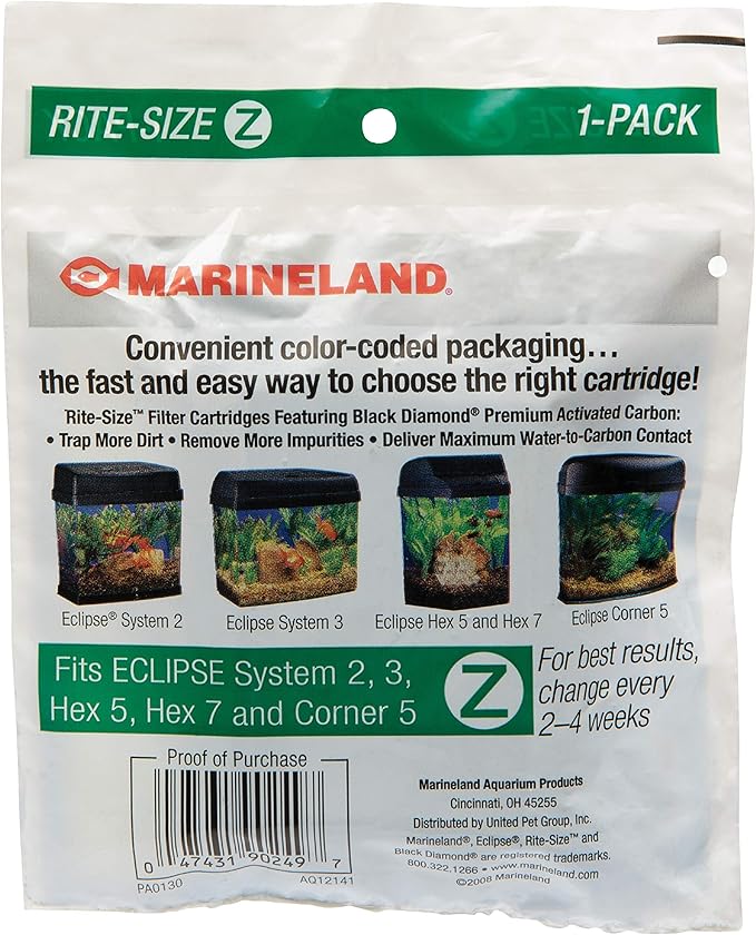 Marineland Eclipse Replacement Filter Cartridges, For Aquarium Filtration
