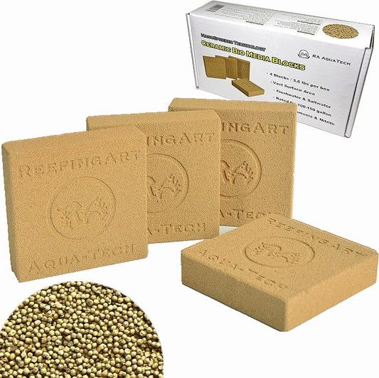 Ceramic Filter Media Brick 4 Pack 3.6lb NanoSpheres Biological Filtration