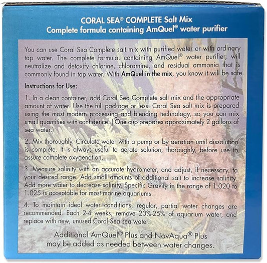 KORDON #22025 Coral Sea Salt Mix with Amquel, 7-Gallon