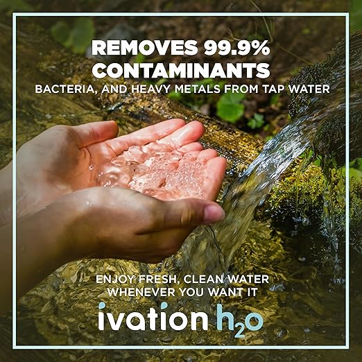 Ivation H2O 600 GPD, Reverse Osmosis Under Sink, Tankless Water Purifier, Home Kitchen Drinking Water Filtration TDS System with 8-Stage Filter NSF/ANSI 42, 58 & 372 Certified, Smart LED Faucet