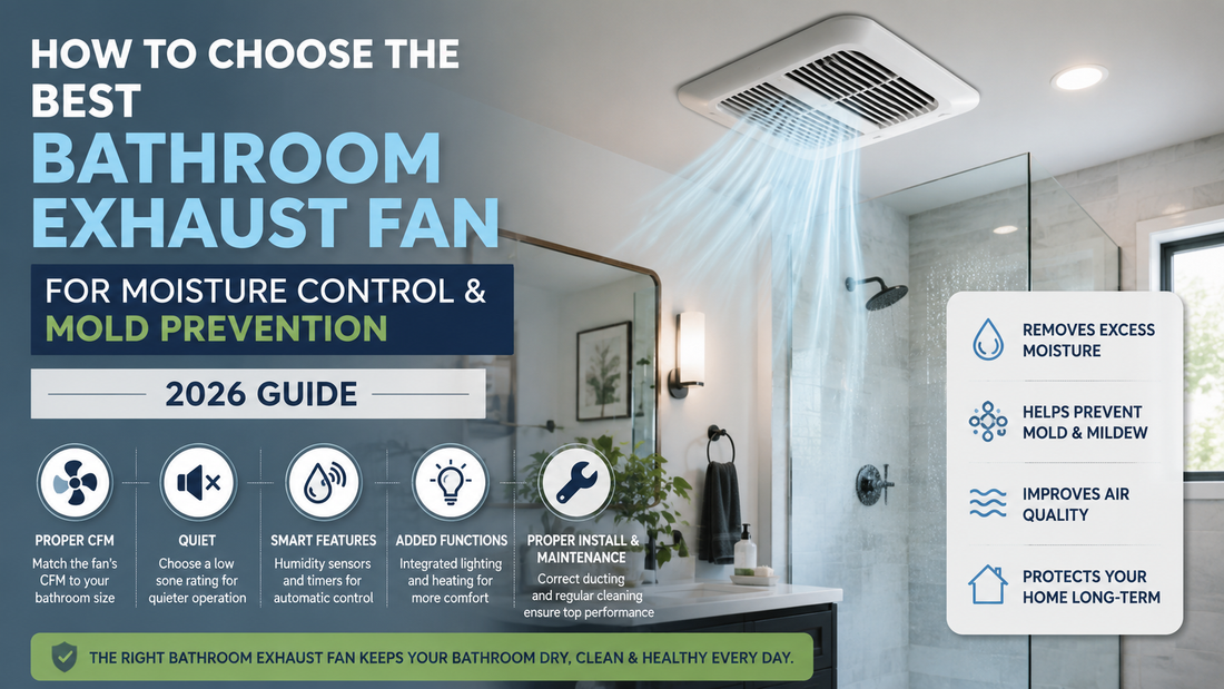 How to Choose the Best Bathroom Exhaust Fan for Moisture Control and Mold Prevention (2026 Guide)