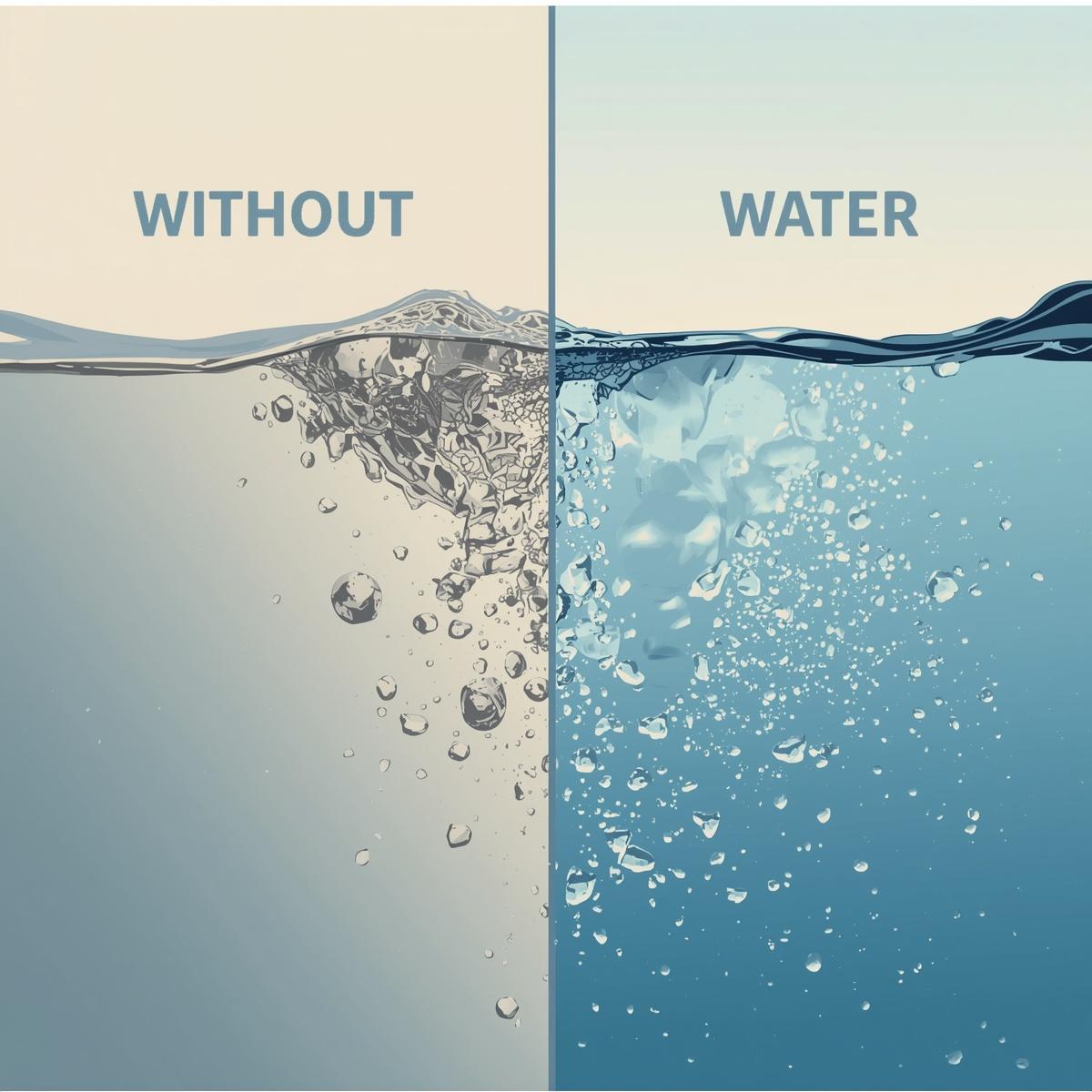 hard water vs clean filtered water showing results of water softener and home water filtration system