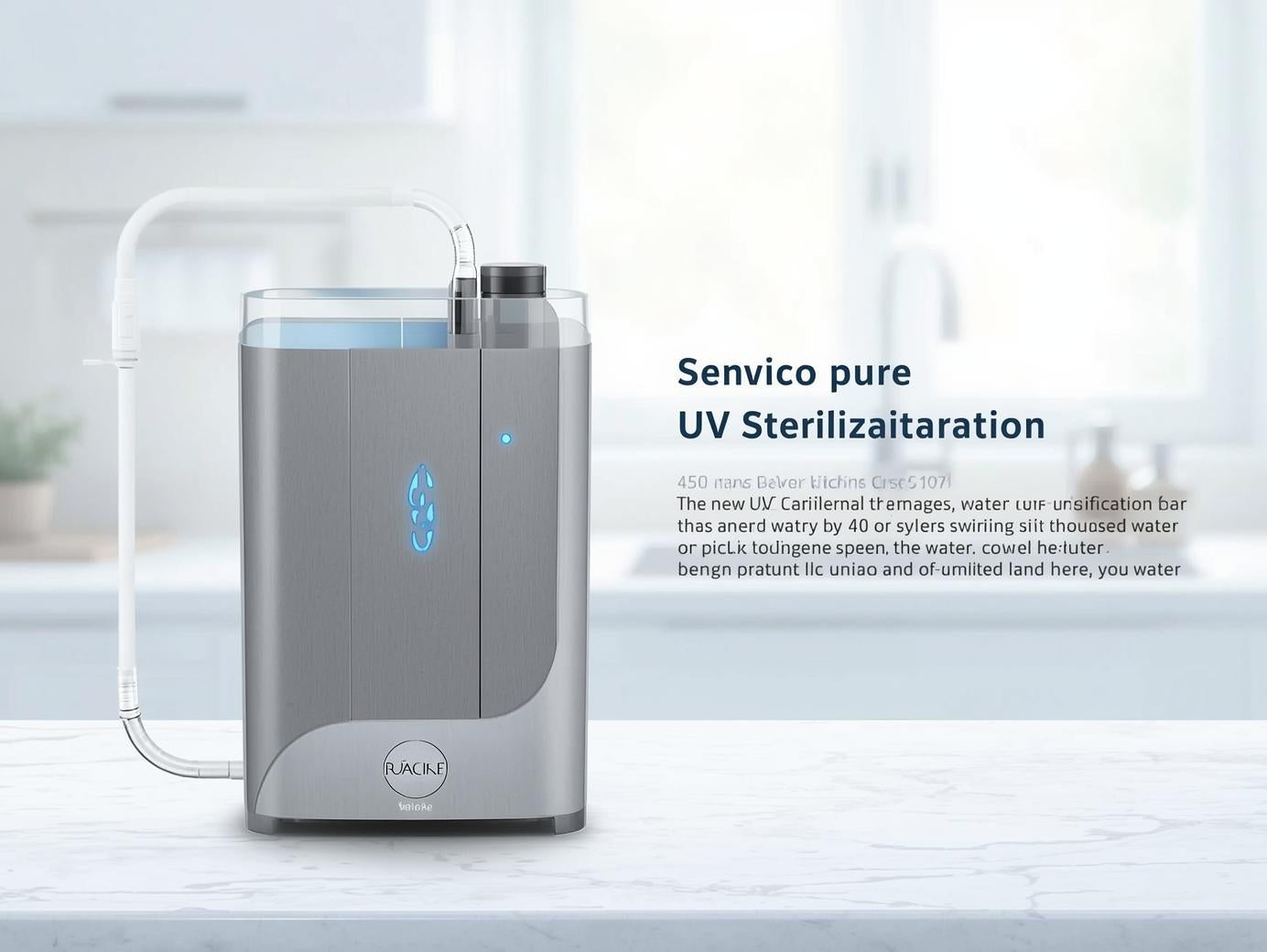 uv water sterilization system installed in residential water filtration setup using ultraviolet light technology to eliminate bacteria viruses and microorganisms providing safe purified drinking water for home water treatment systems