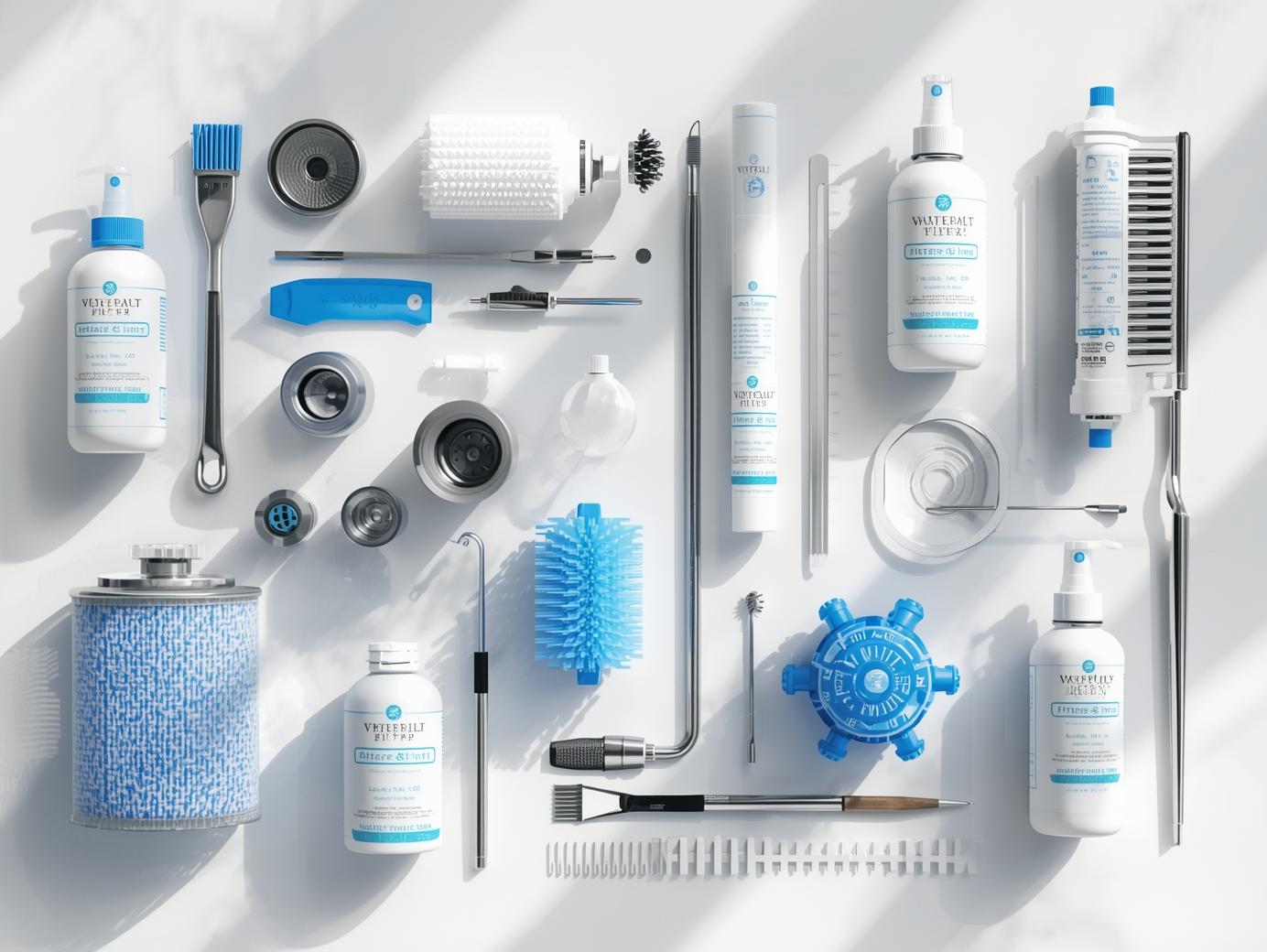 water filter cleaning kit used for maintaining reverse osmosis and residential water filtration systems helping remove buildup residue and contaminants to keep drinking water systems clean efficient and performing properly