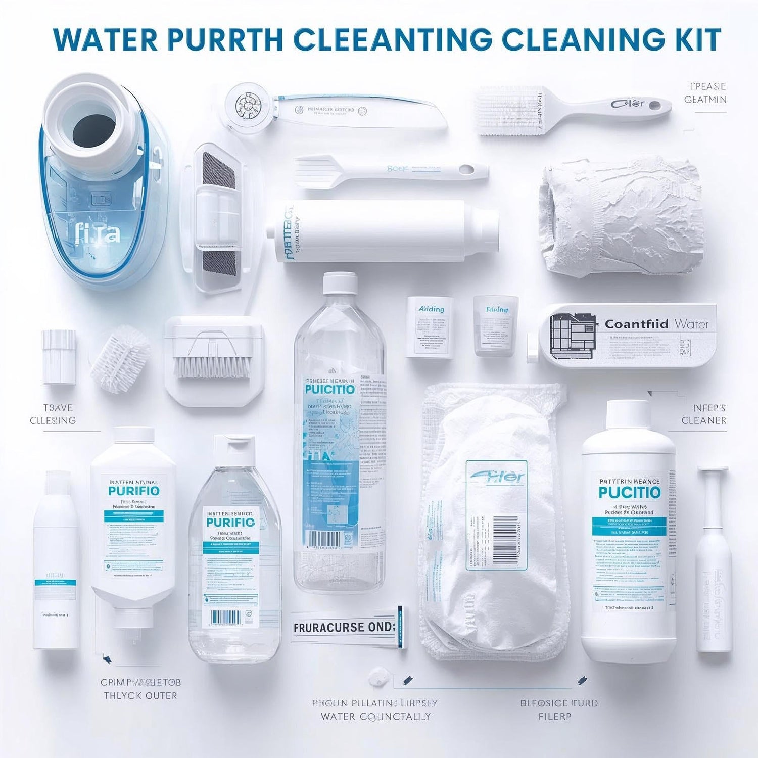 home water filter maintenance kit and cleaning products for water filtration system care