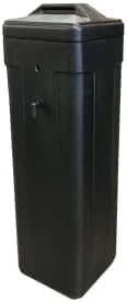 Water Softener Salt Tank brine Tank inches with Safety Float (11x11x38 Inches Square, Black)