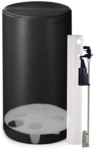AFWFilters 18"x33" Water Softener Salt Brine Tank with Safety Float Assembly AND SALT GRID Included! 18" Brine Tank, Fleck Softener Tank Replacement (Black)