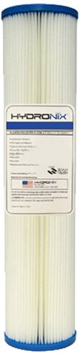 Hydronix SPC-45-2020 Pleated Water Filter Whole House Commercial Industrial Washable and Reusable 4.5" x 20" - 20 micron