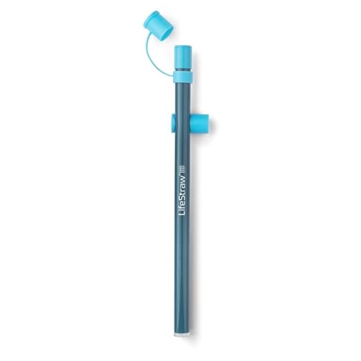 LifeStraw Sip Essential – Lightweight Water Filter Drinking Straw, Removes Bacteria, Parasites and Microplastics, Laguna Teal