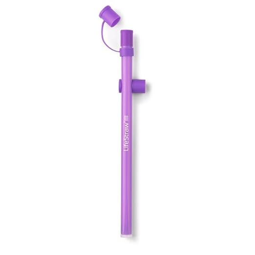 LifeStraw Sip Essential — BPA-Free Reusable Filter Drinking Straws, Removes Microplastics, Bacteria and Parasites for Travel and Everyday Use, 3-Pack