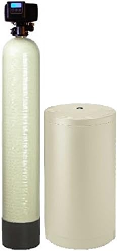 Fleck 5600 SXT Meter Demand Water Softener Grain Capacity 10% Commercial Grade Cation Resin (80,000, Almond)