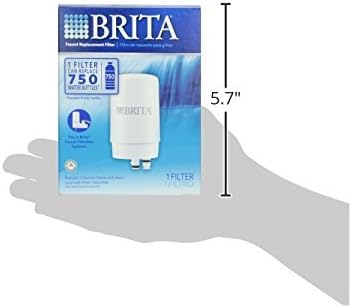 Brita Tap Water Filter, Water Filtration System Replacement Filters for Faucets, Reduces 99% of Lead, White, 1 Count