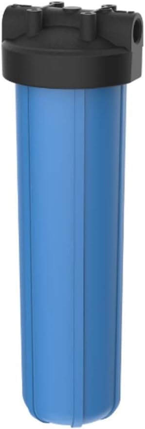 Pentair Pentek 150234 Big Blue Filter Housing, 1" NPT #20 Whole House Heavy Duty Water Filter Housing with High-Flow Polypropylene (HFPP) Cap, 20-Inch, Black/Blue