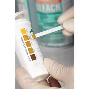 Cole-Parmer High-Level Chlorine Test Strips, 0 to 10, 000 ppm: 50/Pk