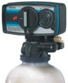 Metered water softener with 3/4" Fleck 5600 Econominder control, 32,000 grain capacity with by-pass valve