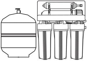 Geekpure 5 Stage Reverse Osmosis Replacement Filter Set with 75 GPD Membrane -2.5 x 10 Inch