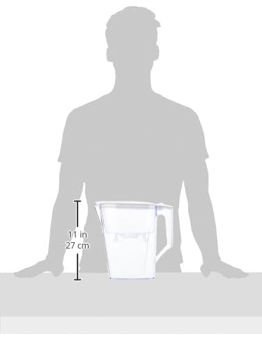 Aqua Optima Oria Liscia Filter Jug & 6 x 30 Day Evolve+ Water Filter Cartridges, 2.5 Litre Capacity, for Reduction of Microplastics, Chlorine, Limescale and Impurities, White