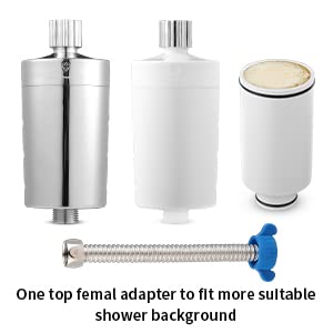 legionela in-Line Shower Head Filter High Pressure Water Softer Filter Removes 99.99999% of Harmful Substances SS-881 Max (W)