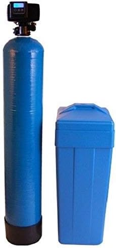 Fleck 5600 SXT Meter Demand Water Softener Grain Capacity 10% Commercial Grade Cation Resin (64,000, Blue)