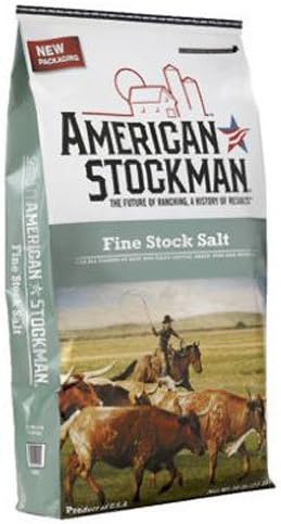 North American Salt Salt 41018 Fine Stock Silver Salt Pet Supplement, 50-Pound