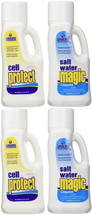 Natural Chemistry Pool Salt Water Maintenance Kit, Pack of 2, Provides Crystal Clear Sparkling Water, Monthly Maintenance Kit