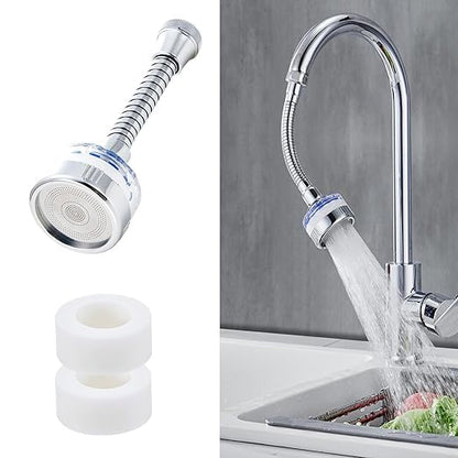 Sink Water Filter,360° Rotating Faucet Water Filter,Kitchen Bathroom Universal Swivel Sink Filter,with Extension Tube Removes Chlorine Fluoride Heavy Metals Hard Water for Home Kitchen