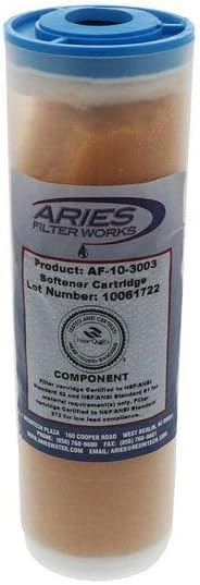 IPW Industries, Aries (AF-10-3003) 10" x 2.5" Hard Water Softener Filter - Calcium and Magnesium Water Softener Filter Replacement - Clear Cartridge