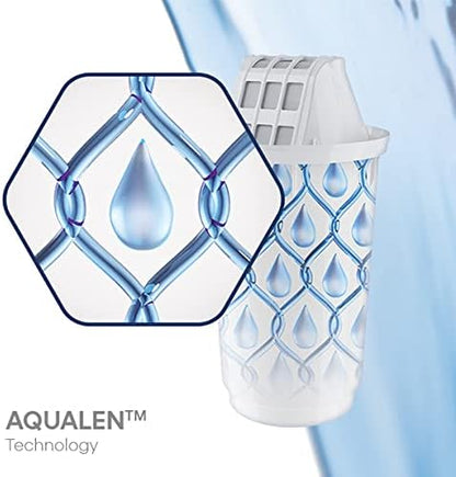 AQUAPHOR Water Filter Jug Prestige I 1 X A5 Filter Included I Capacity 2.8l I Fits in the Fridge Door I Reduces Limescale Chlorine & Microplastics Black