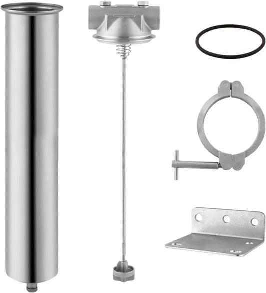Amwater 304 Stainless Steel Filter Housing for Filter Cartridge, Water Filter Housing for Whole House Water Purification of Stainless Steel 304 (20" C Housing-1 NPT)