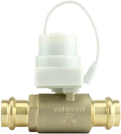 FloodStop Water Heater Leak Detector Kit with Automatic Water Shut-Off and Visual/Audible Alarms, 3/4" Press x Press