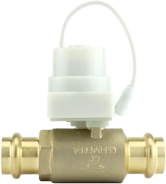 FloodStop Water Heater Leak Detector Kit with Automatic Water Shut-Off and Visual/Audible Alarms, 3/4" Press x Press