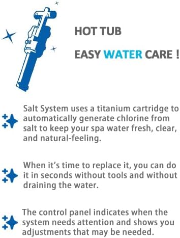Hot Spring Salt System Cartridge Replacement for Spas | Saltwater Sanitizer Cartridge for Hot Tubs & Freshwater Systems | Compatible with Hot Spring and Caldera, 2-Pack