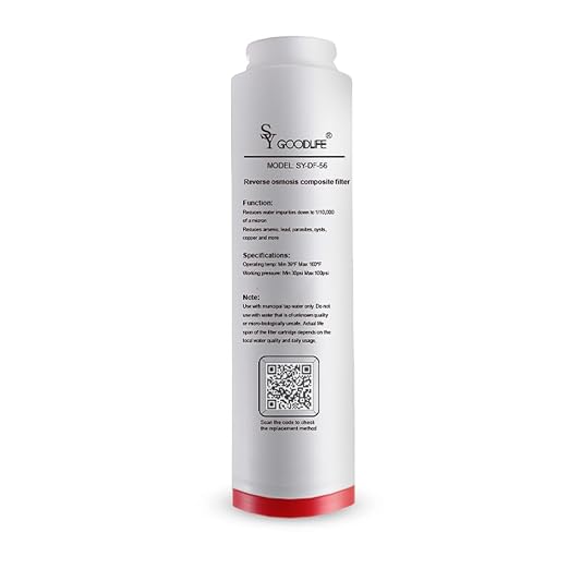 SY GOODLIFE DF-56 Replacement Filter, 6-Stage Reverse Osmosis Cartridge, Fit Tankless Under Sink RO System, 0.0001μm RO Membrane, 2:1 Pure to Drain, 12 Months Service Life
